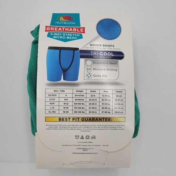 Boys 6 Pair Boxer Briefs Breathable Stretch Micro Mesh Tri-COOL Youth XL 18-20 - Picture 3 of 4